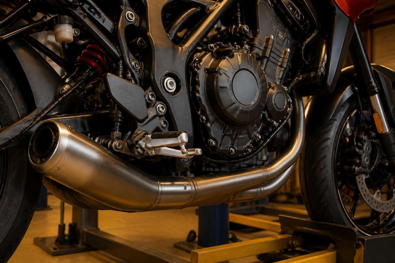 Motorcycle part installation in Miami