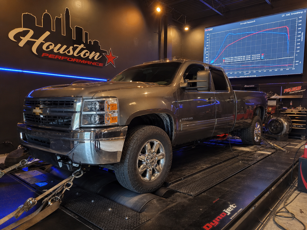 Silverado 2500 LML Duramax street build on chassis dyno Houston