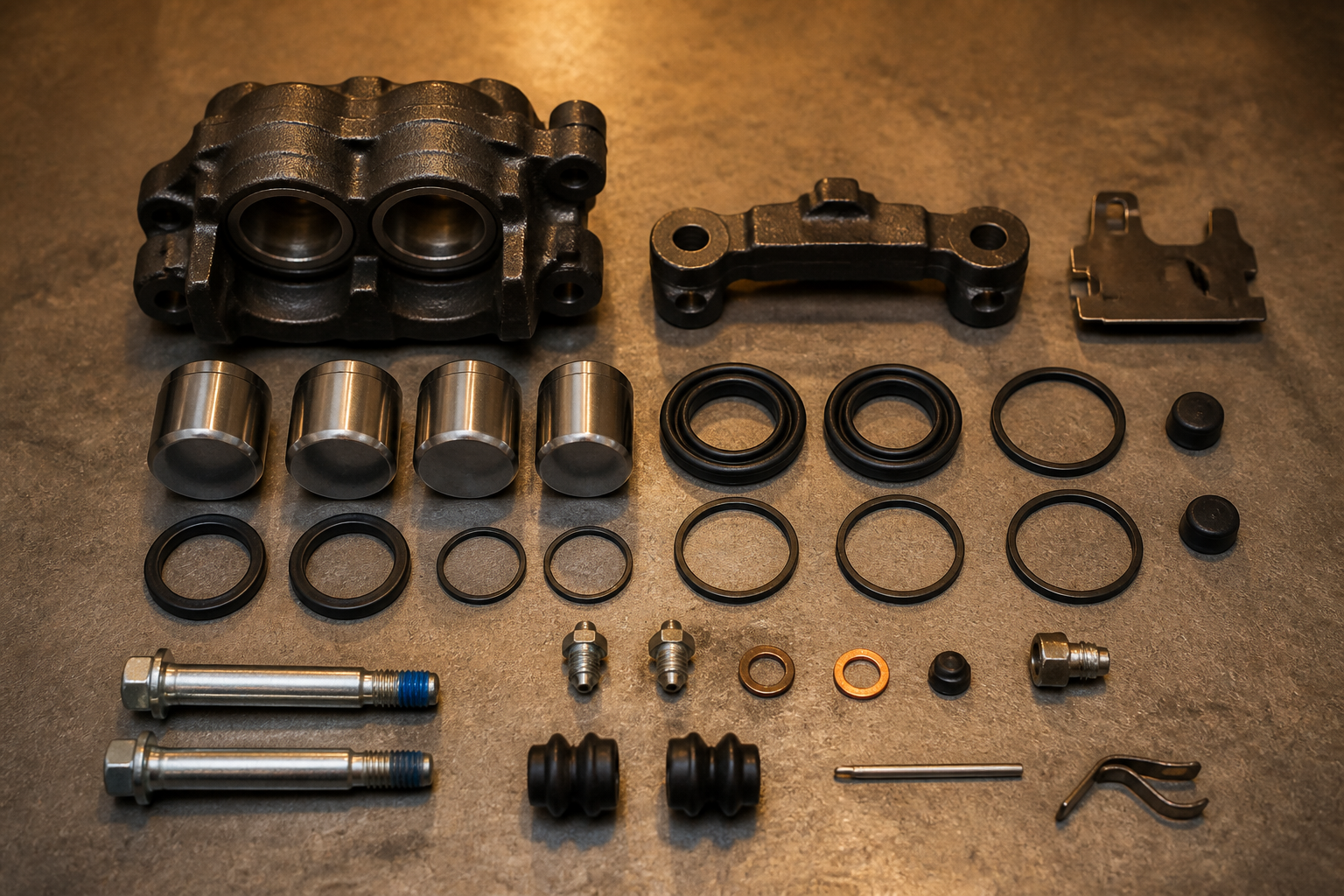 Motorcycle brake caliper and master cylinder rebuild in Miami