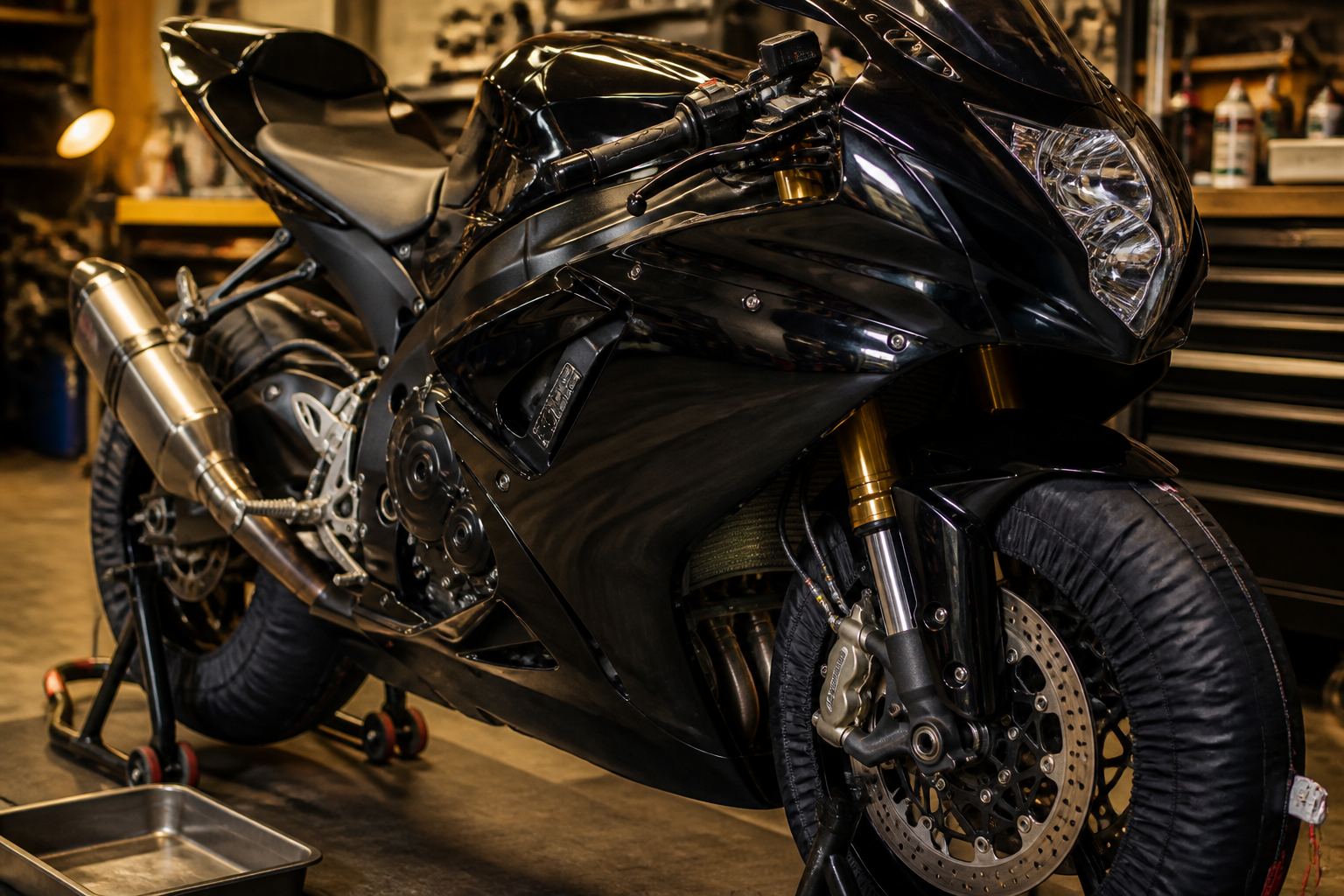 Suzuki GSX-R track prep in Miami
