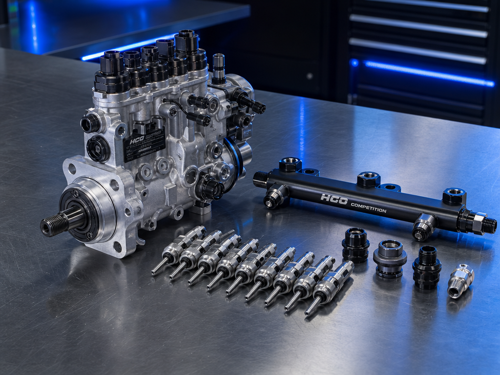 Diesel sled pull injection system components