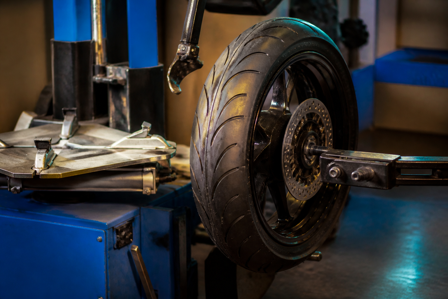 Motorcycle tire mounting and balancing in Miami