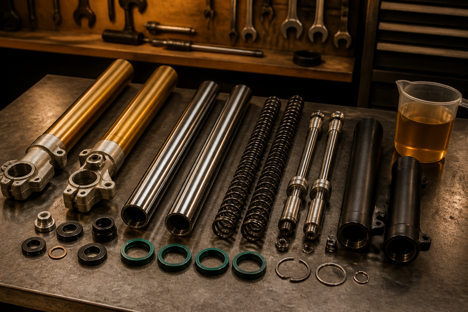 Motorcycle fork oil and seal service in Miami