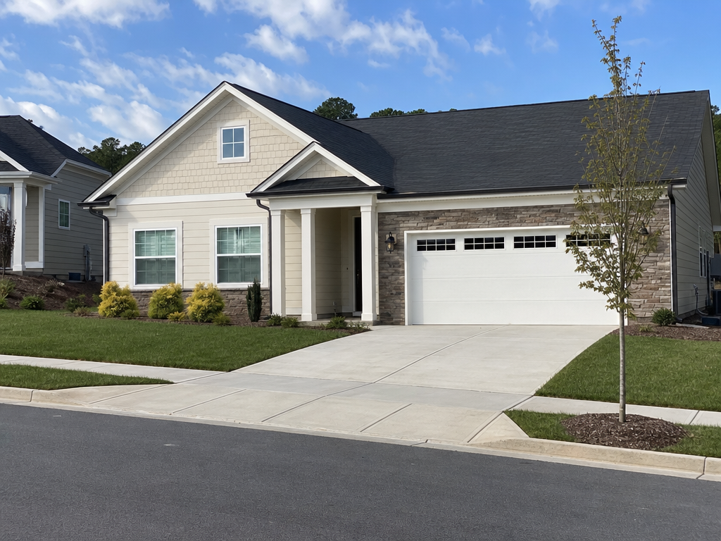 Newer suburban homes in Gray, Tennessee