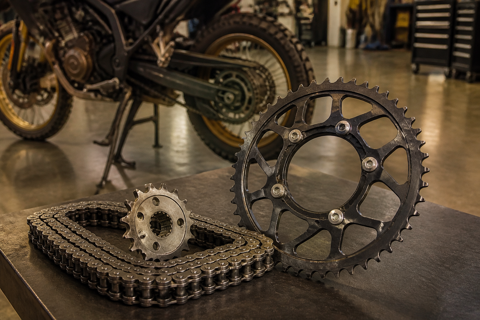 Honda Africa Twin chain and sprocket service in Miami