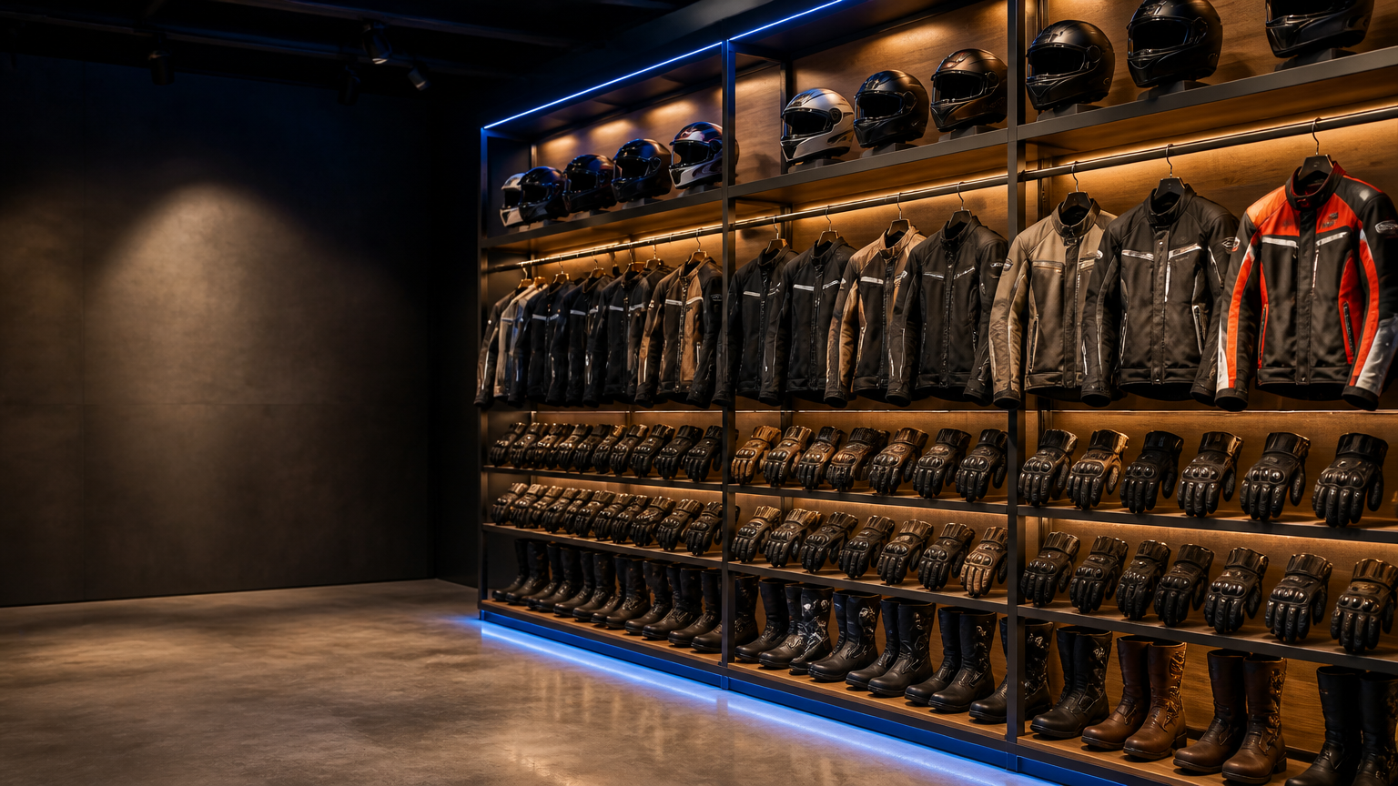 Motorcycle riding gear, apparel, and accessories in Miami at Biscayne Moto Works