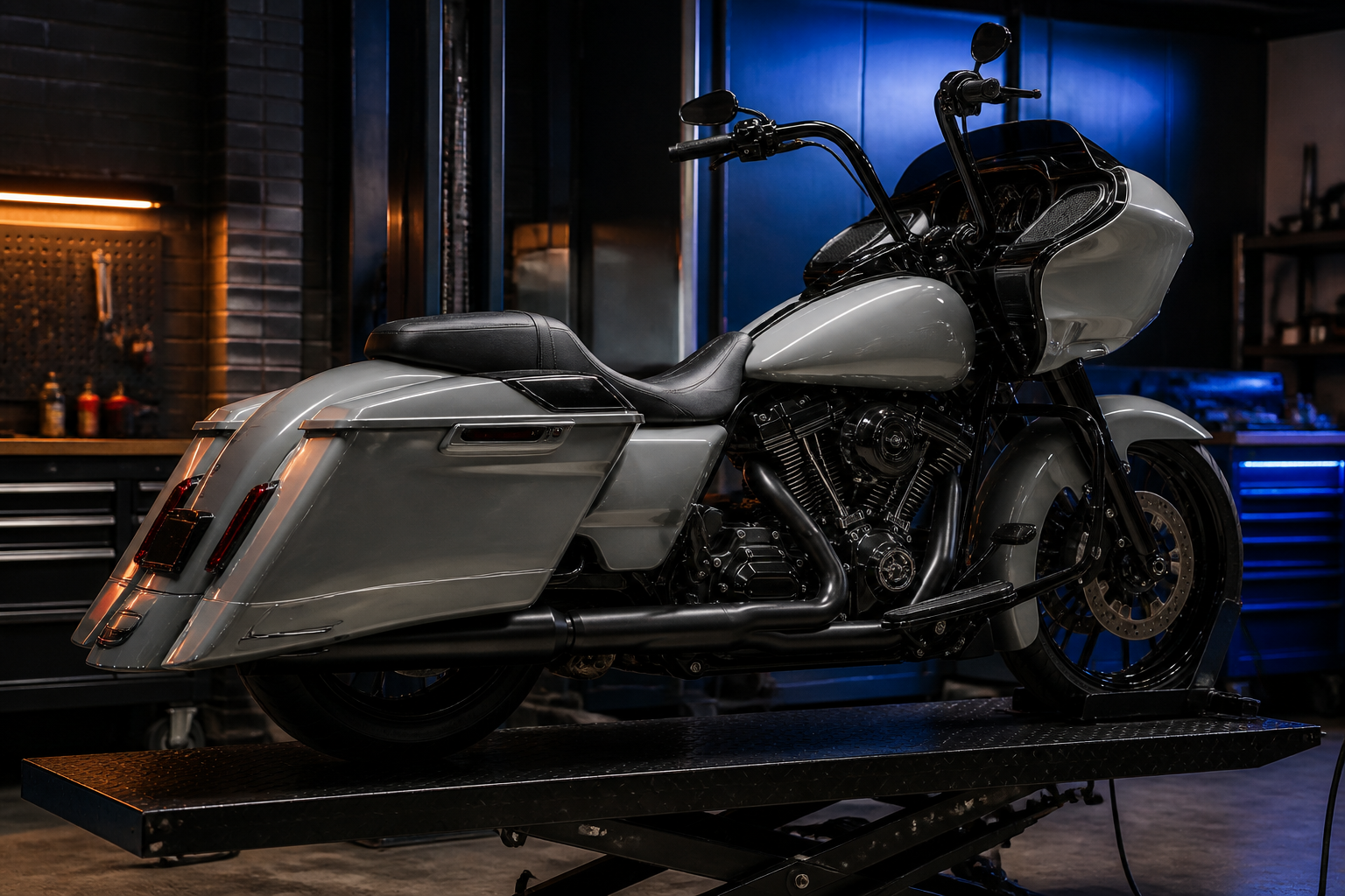 Custom Harley-Davidson bagger build in Miami