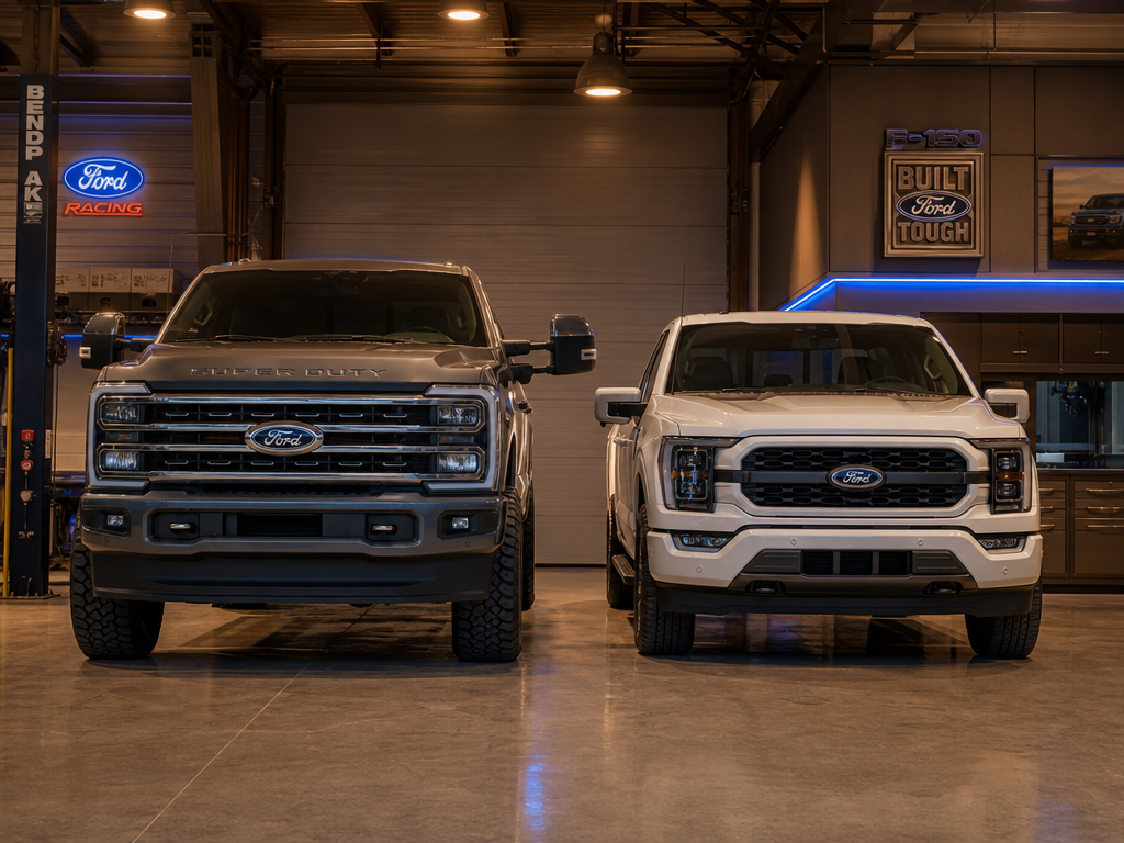 F-150 diesel vs F-250 Super Duty comparison Houston shop