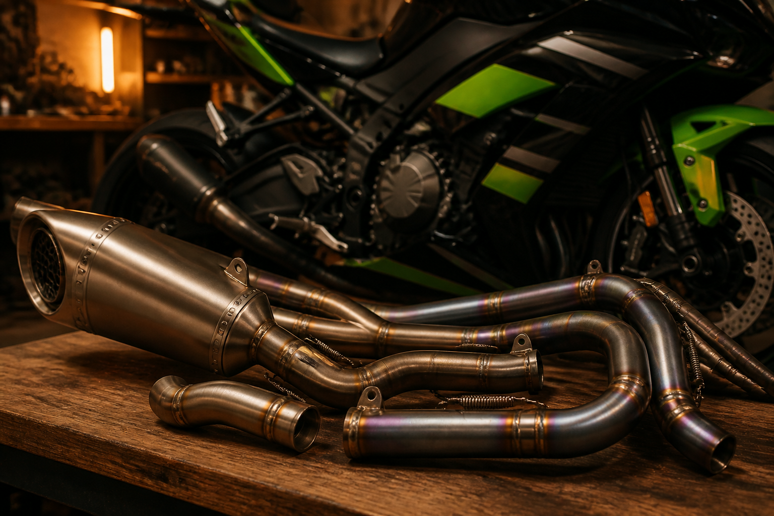 Kawasaki Ninja ZX exhaust install in Miami