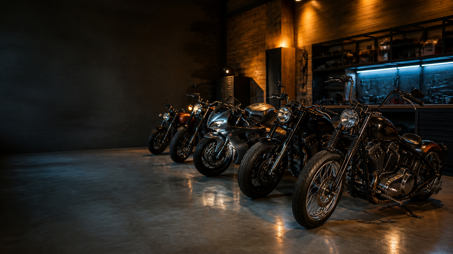 Custom motorcycle builds at Biscayne Moto Works in Miami