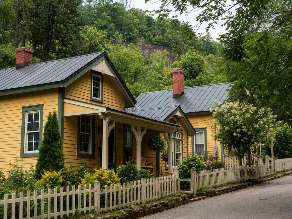 Historic village homes in Blowing Rock, North Carolina