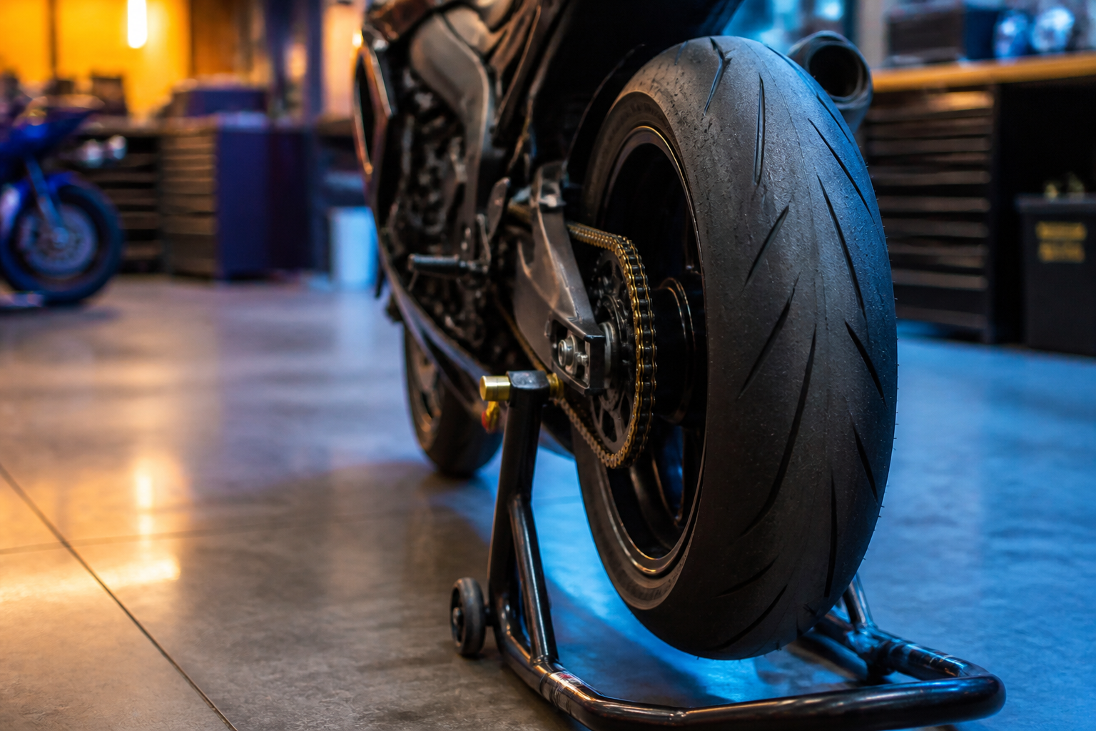 Sport bike tire mounting and balancing in Miami