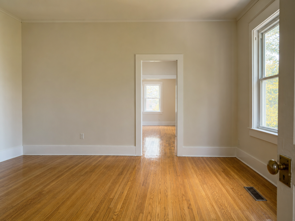 A freshly repaired empty rental interior ready for listing