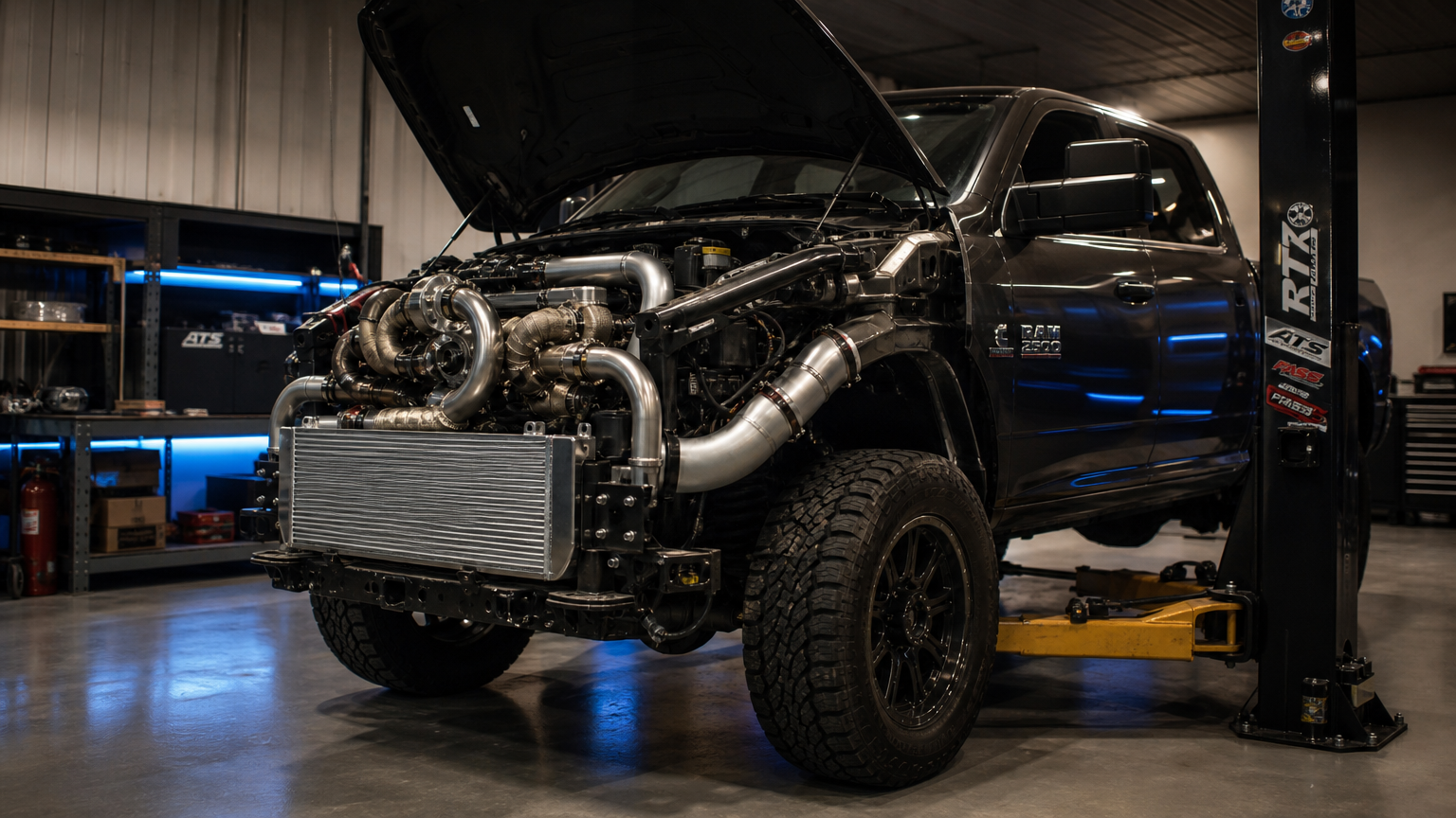 Ram 2500 6.7 Cummins compound turbo build Houston Drop Forged Diesel