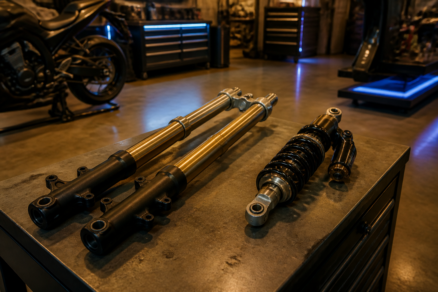 Motorcycle suspension near Homestead