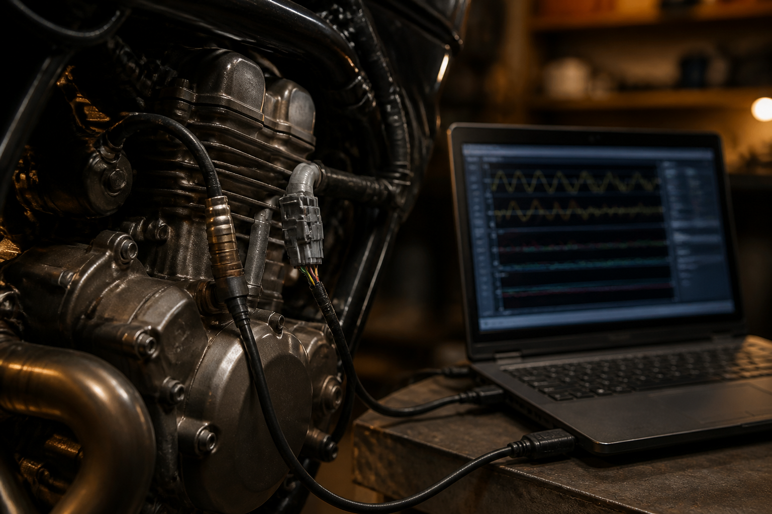 Motorcycle sensor and running-fault diagnosis in Miami