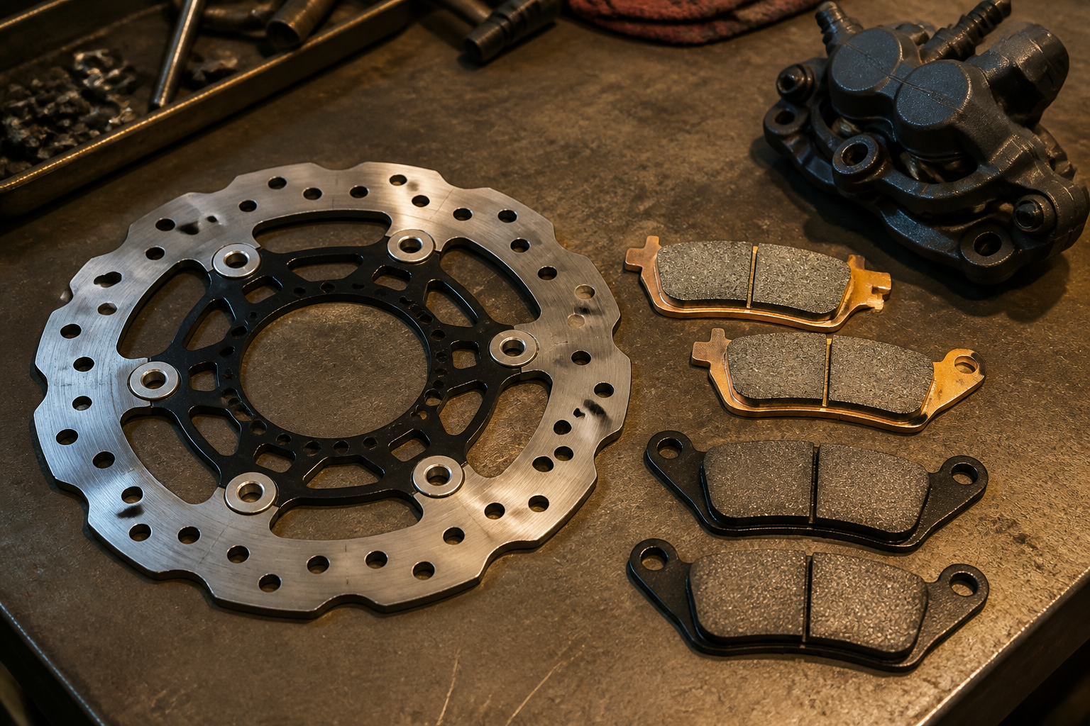 Motorcycle brake pad and rotor service in Miami