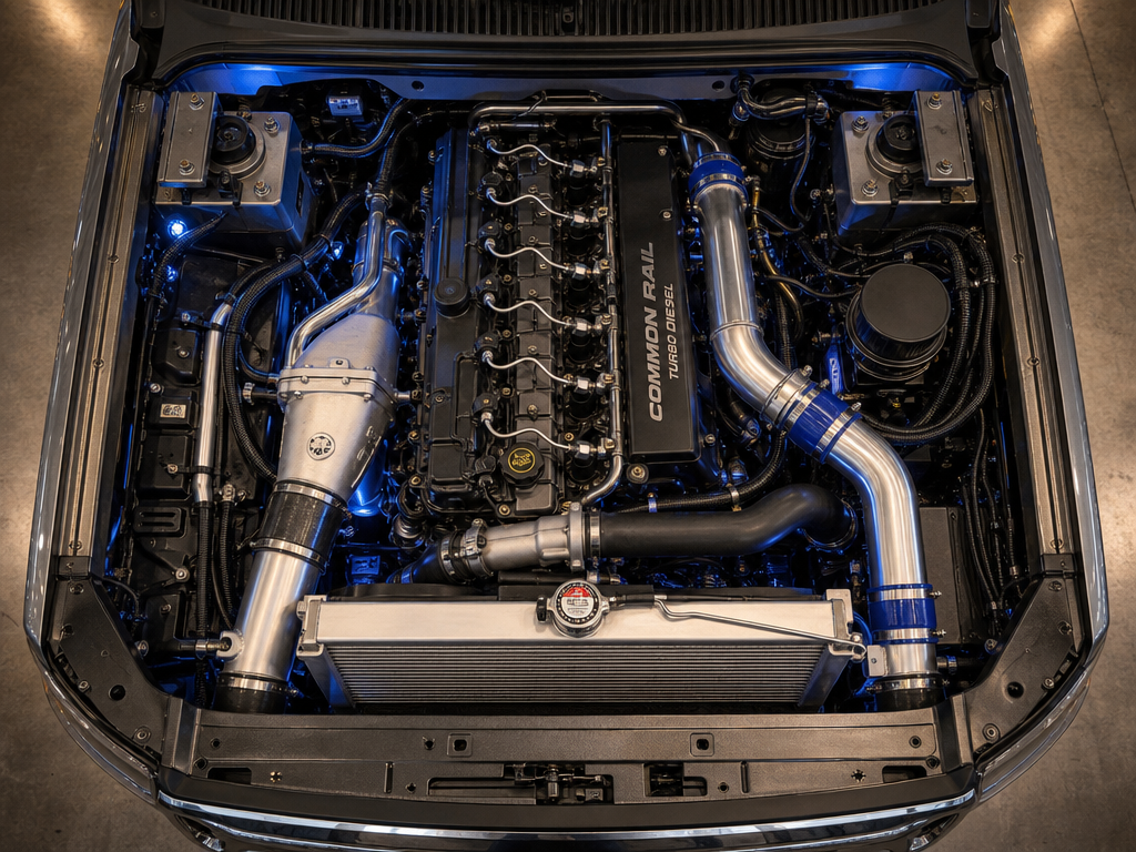 Diesel engine bay components