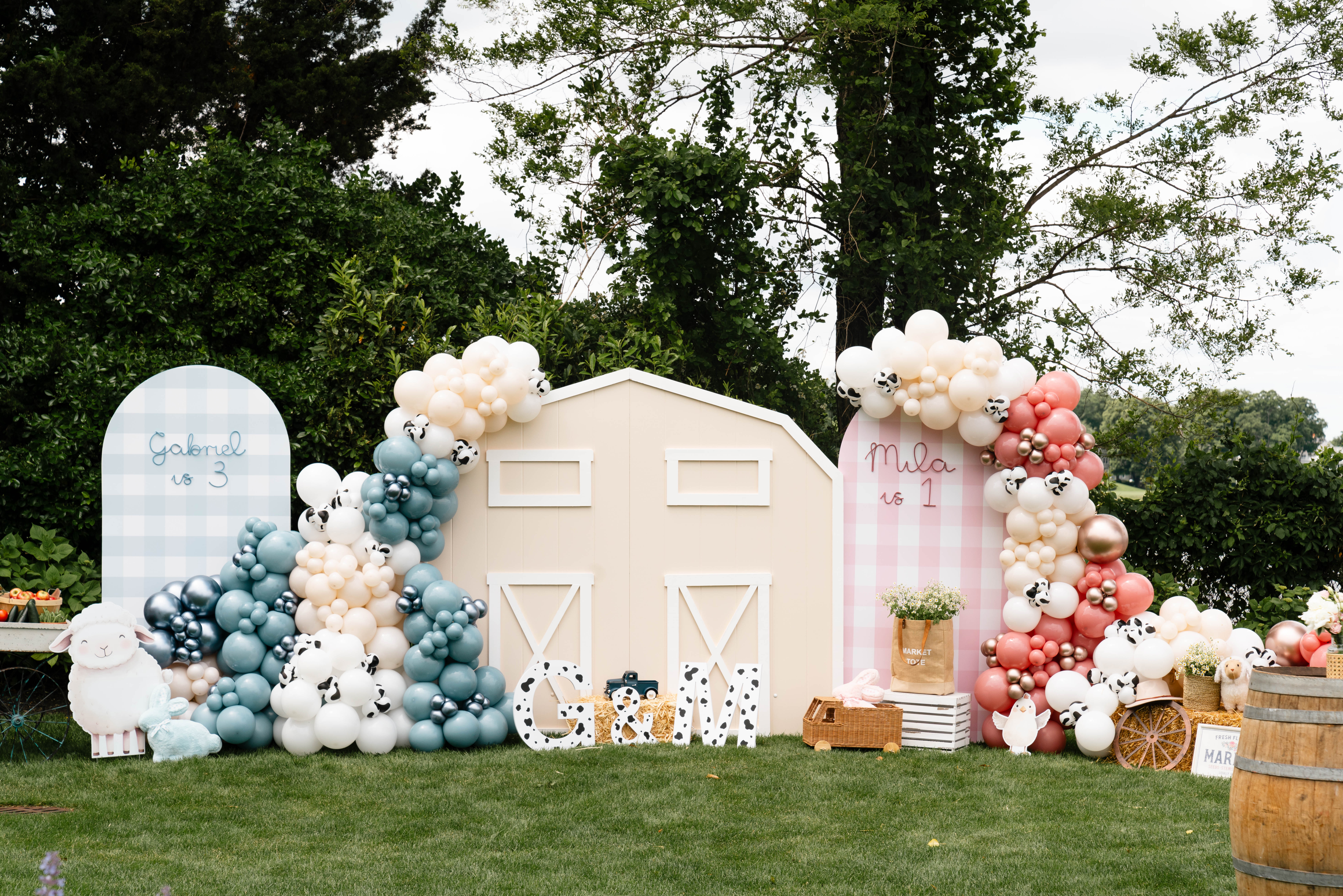 Mila and Gabriel Farmhouse Birthday