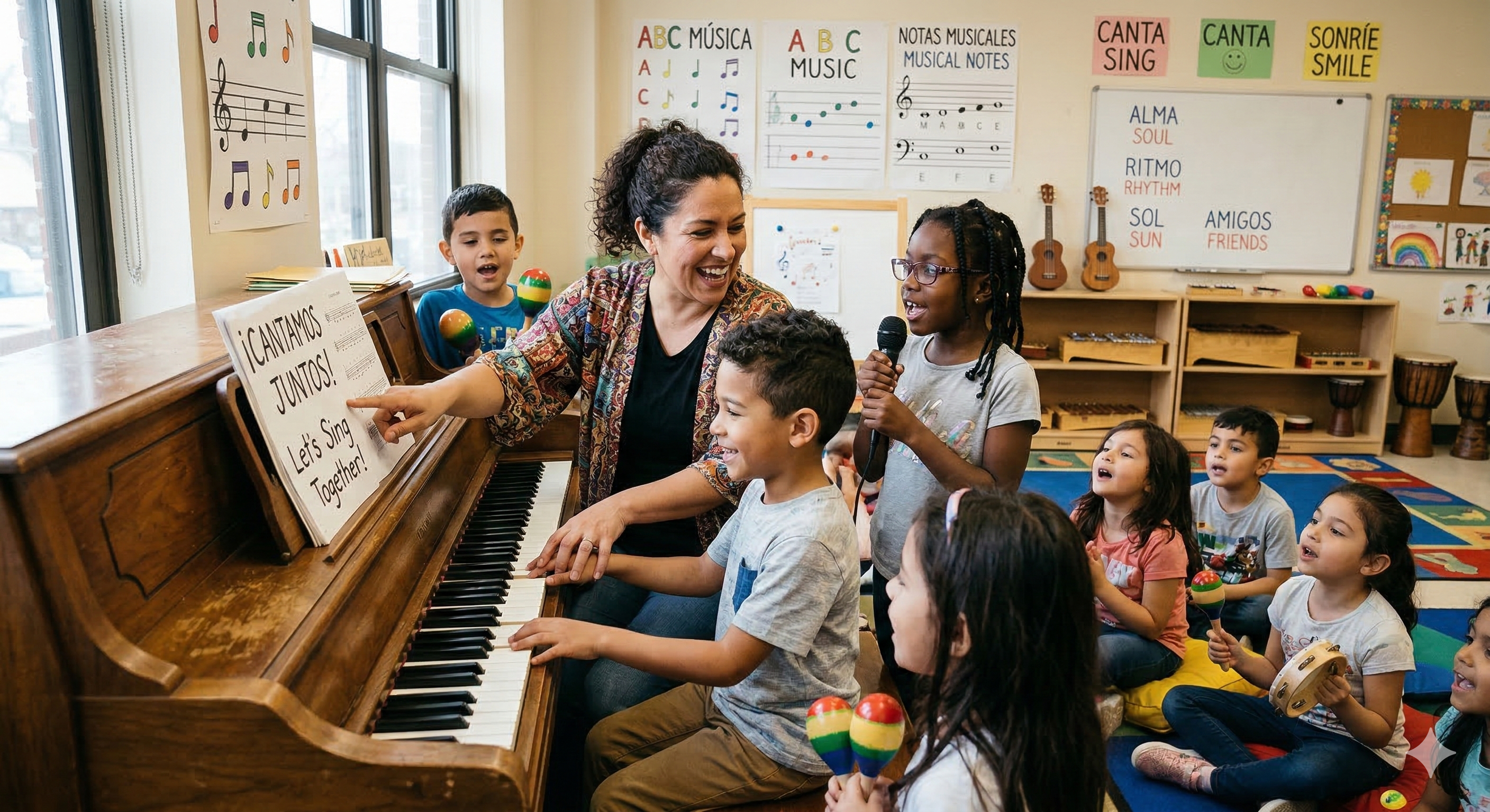 Educación musical para niños en USA que fortalece la conexión familiar y el desarrollo integral desde temprana edad.