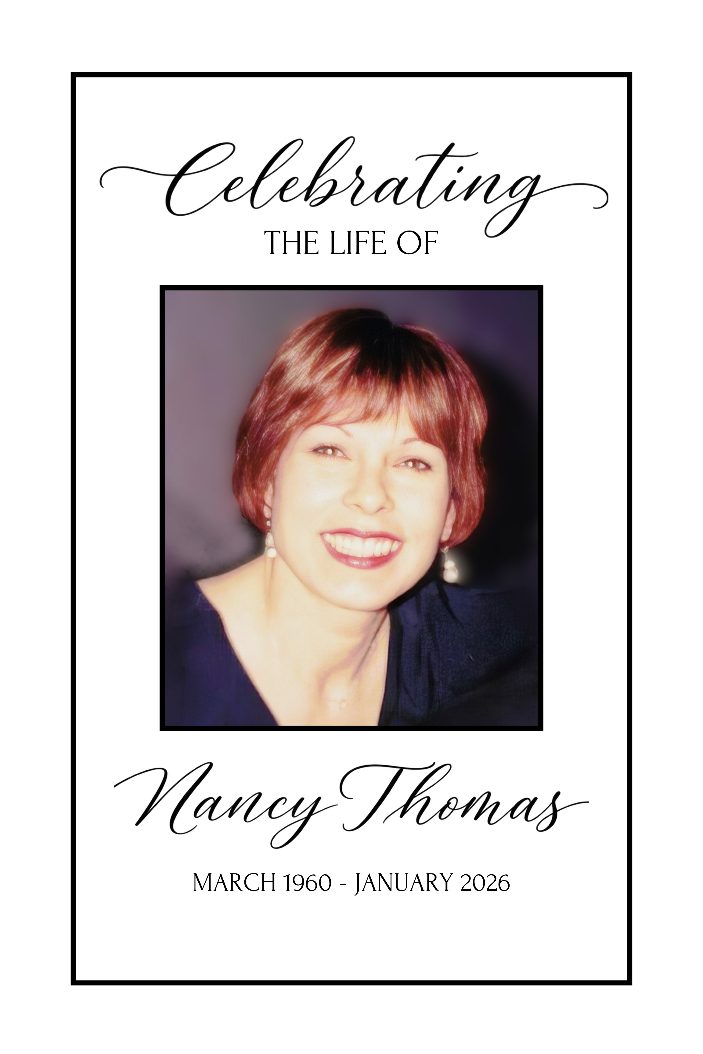Celebrating the Life of Nancy Thomas (March 1960 - January 2026)