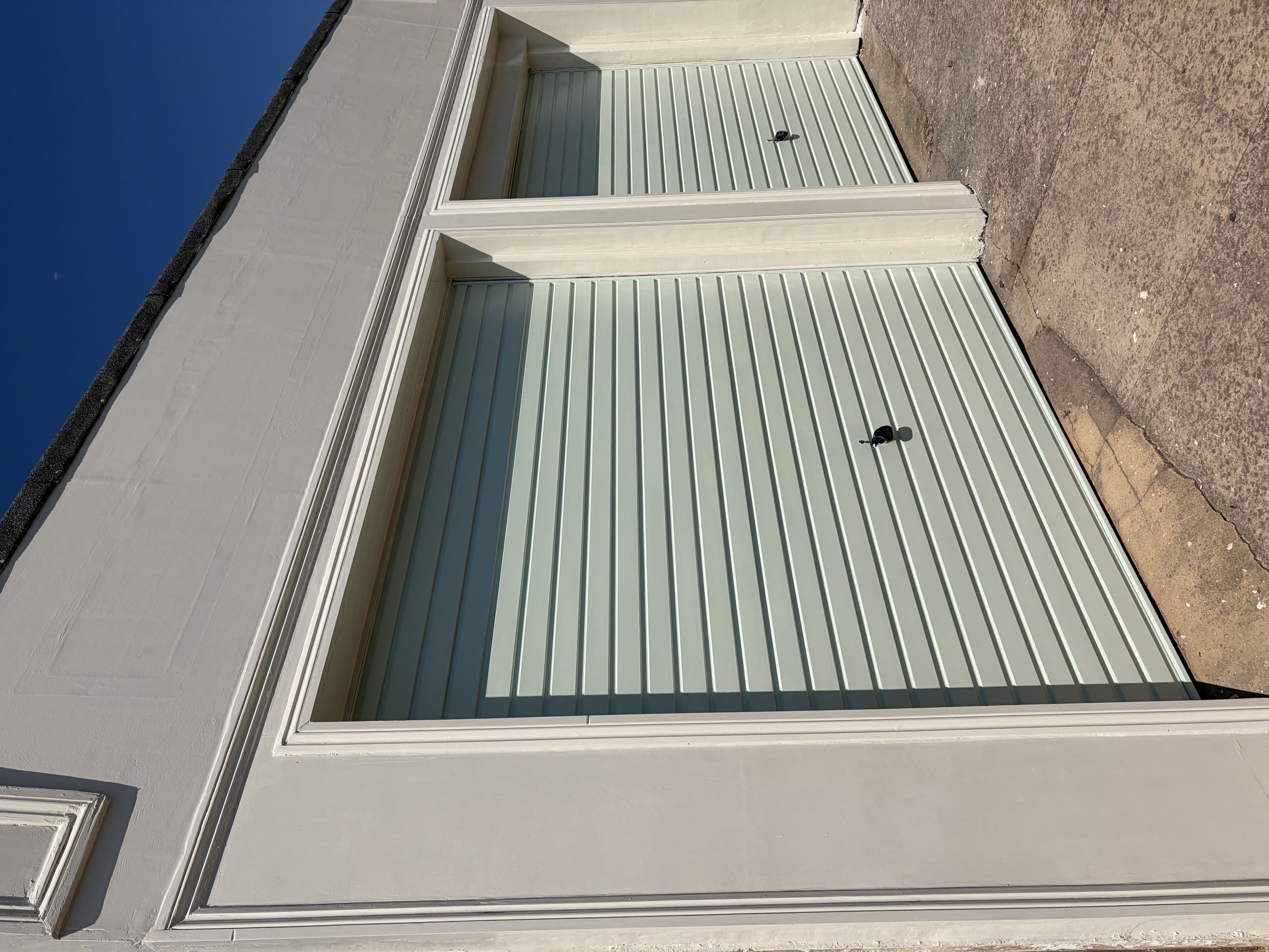 Repainted garage doors and surround