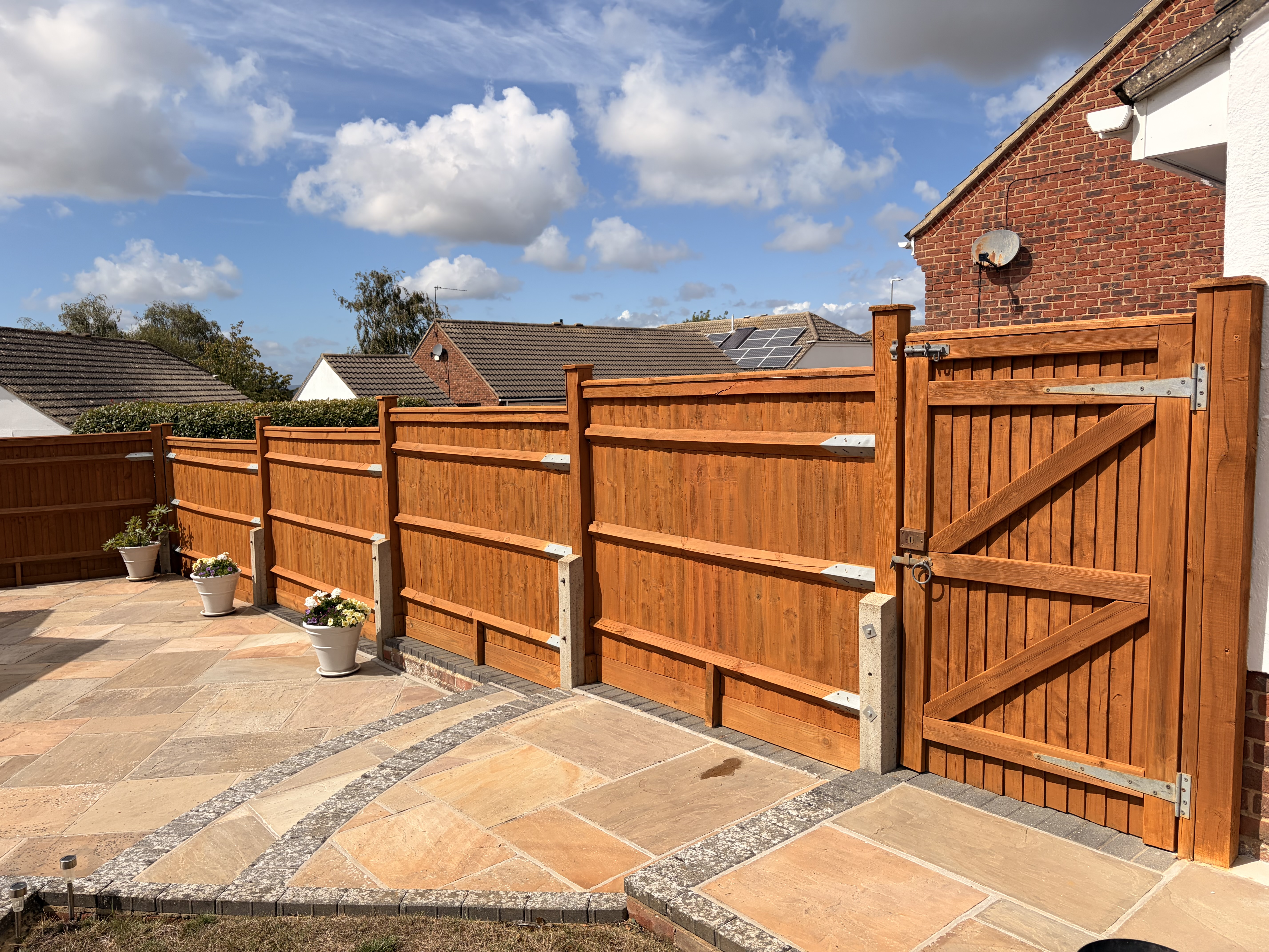 Fence painting refresh, East Sussex