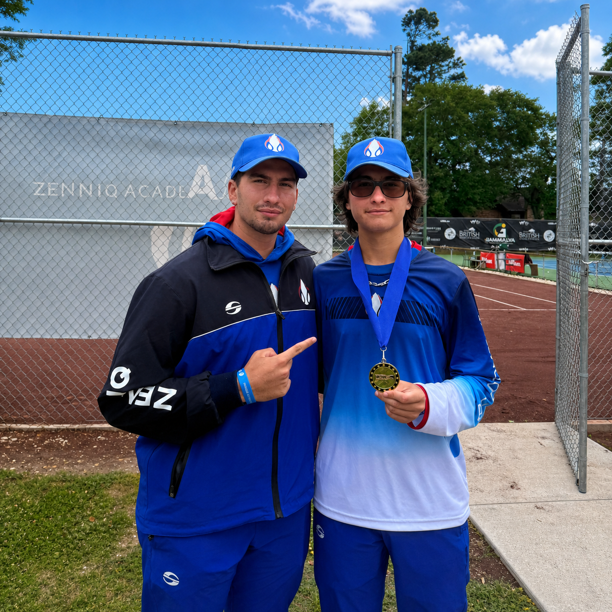 Ezequiel Rovero tournament winner with Coach Rafael Rovero at Zenniq Academy in Katy Texas