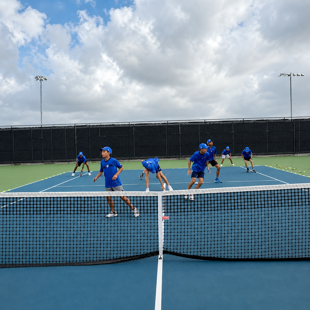 Zenniq Academy summer camp group tennis training