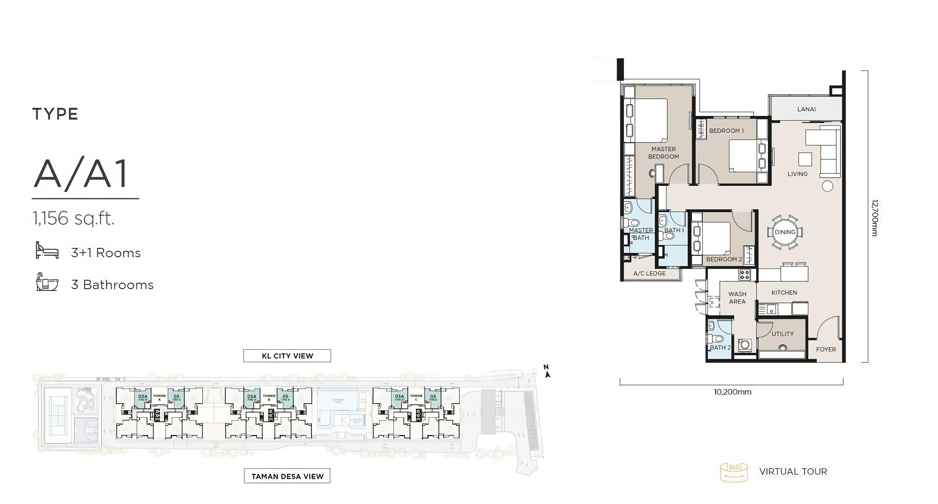 The atas taman desa type a layout