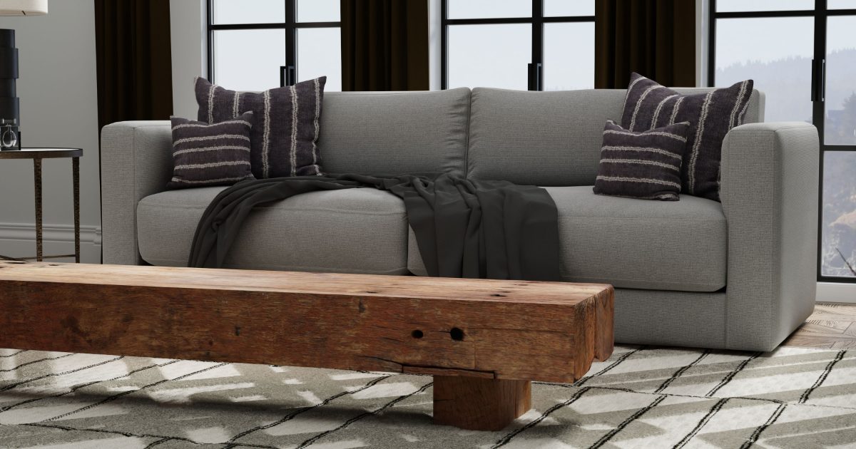 Living room linen sofa