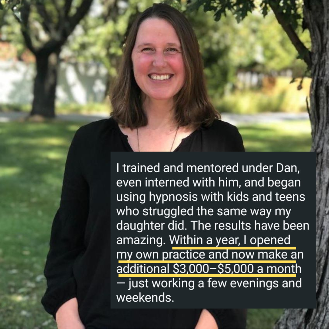Student testimonial: opened my own practice and now make an additional $3,000-$5,000 a month