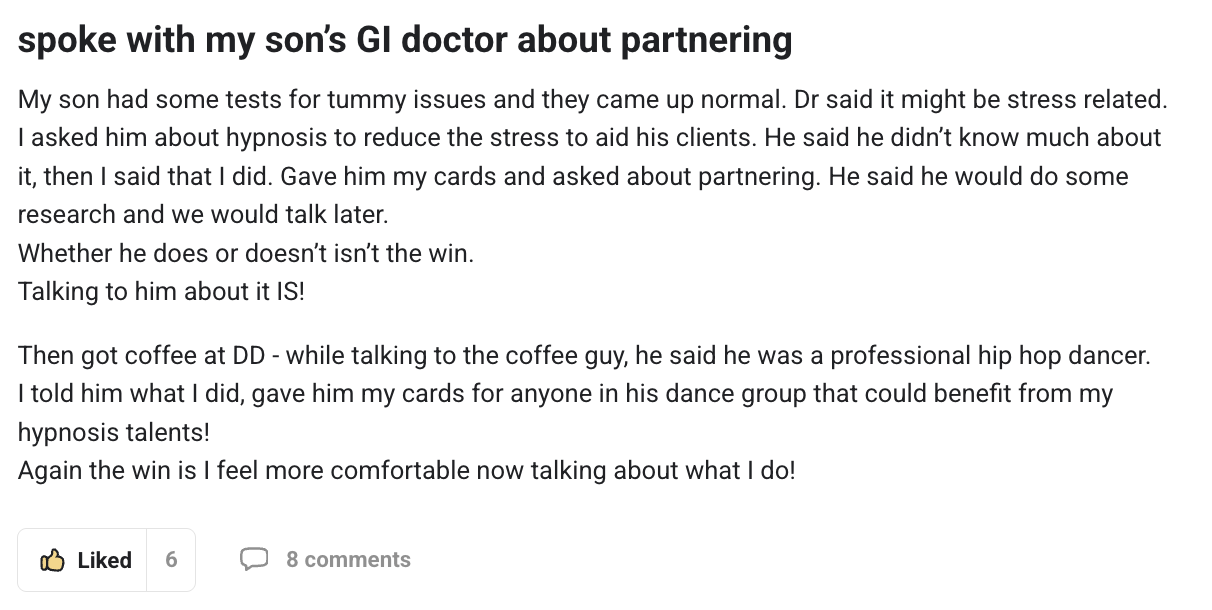 Client testimonial