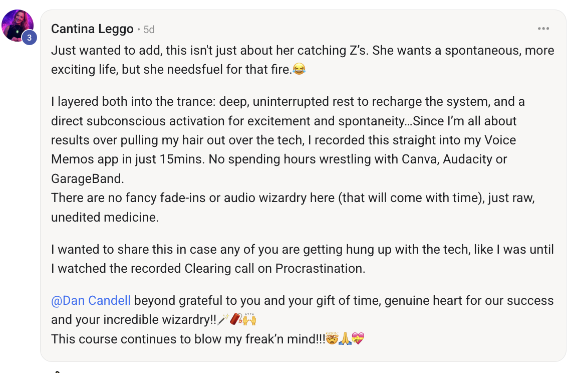 Client testimonial
