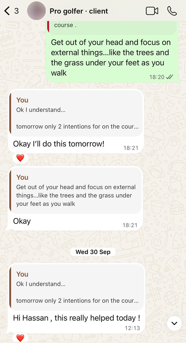 WhatsApp from an IGPL player in India: Hi Hassan, this really helped today