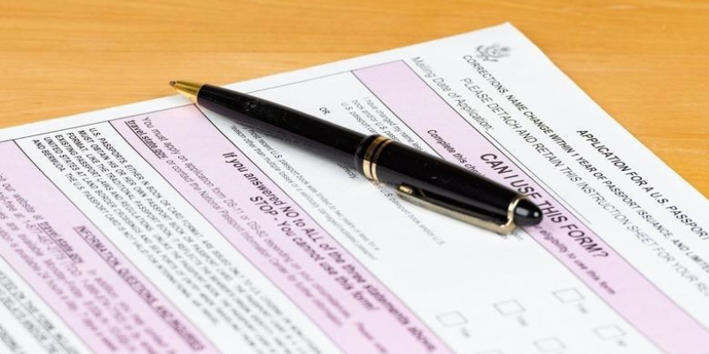 Application form for U.S passport