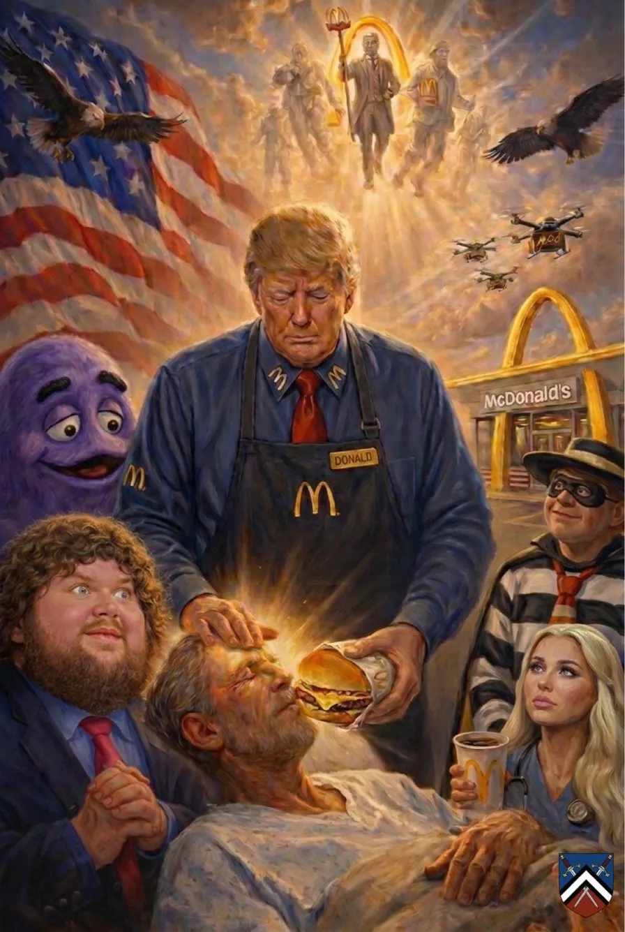 A parody image created in response to Trump's original post