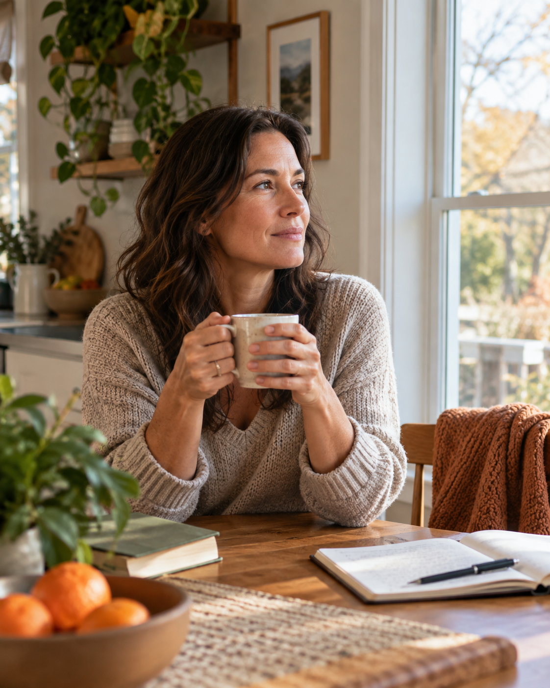 patient-reflecting-at-home.jpg — candid, warm, everyday setting