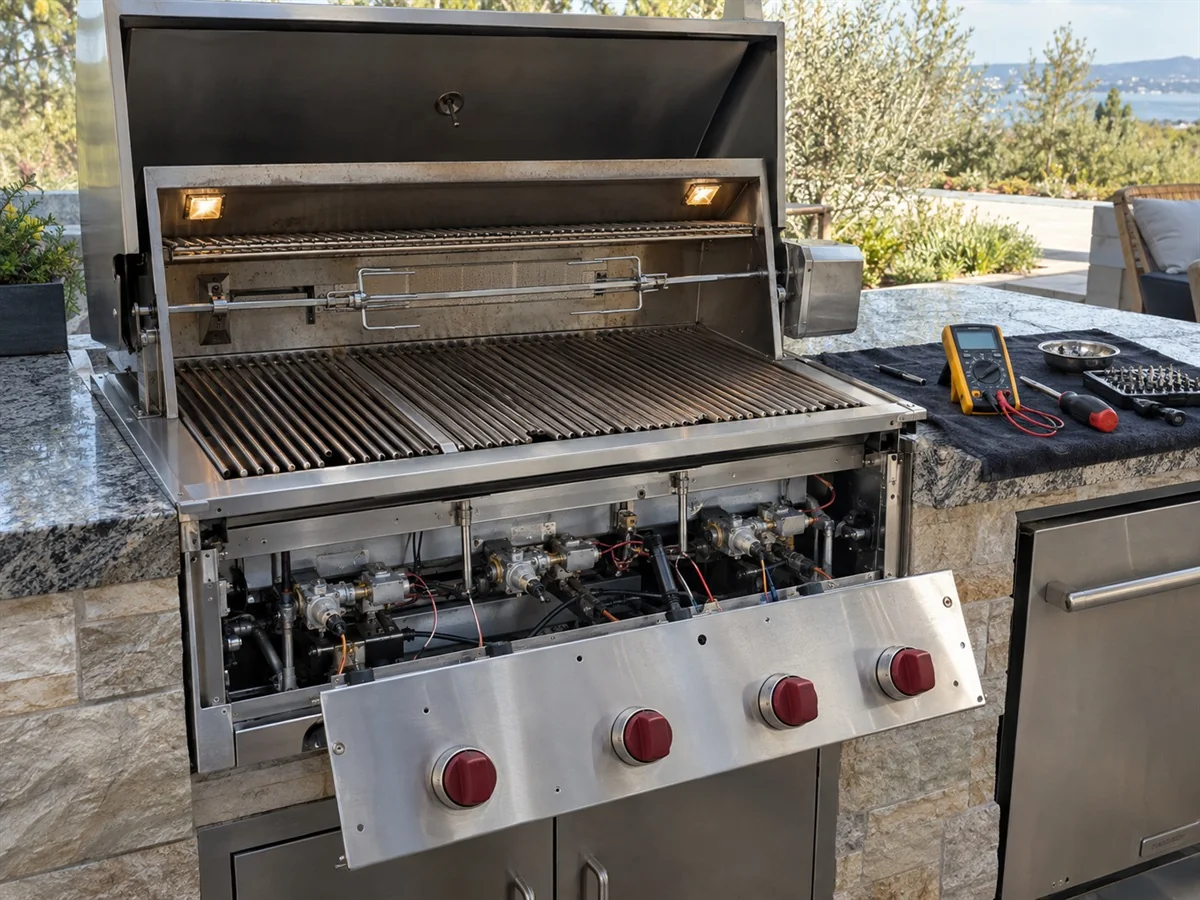 Burners would not ignite — Wolf OG42 42-inch outdoor gas grill, Coral Gables, Miami, FL