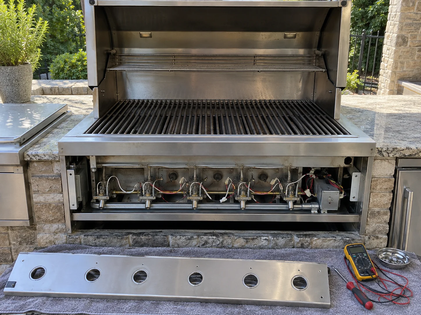 Wolf OG42 outdoor gas grill after ignition repair