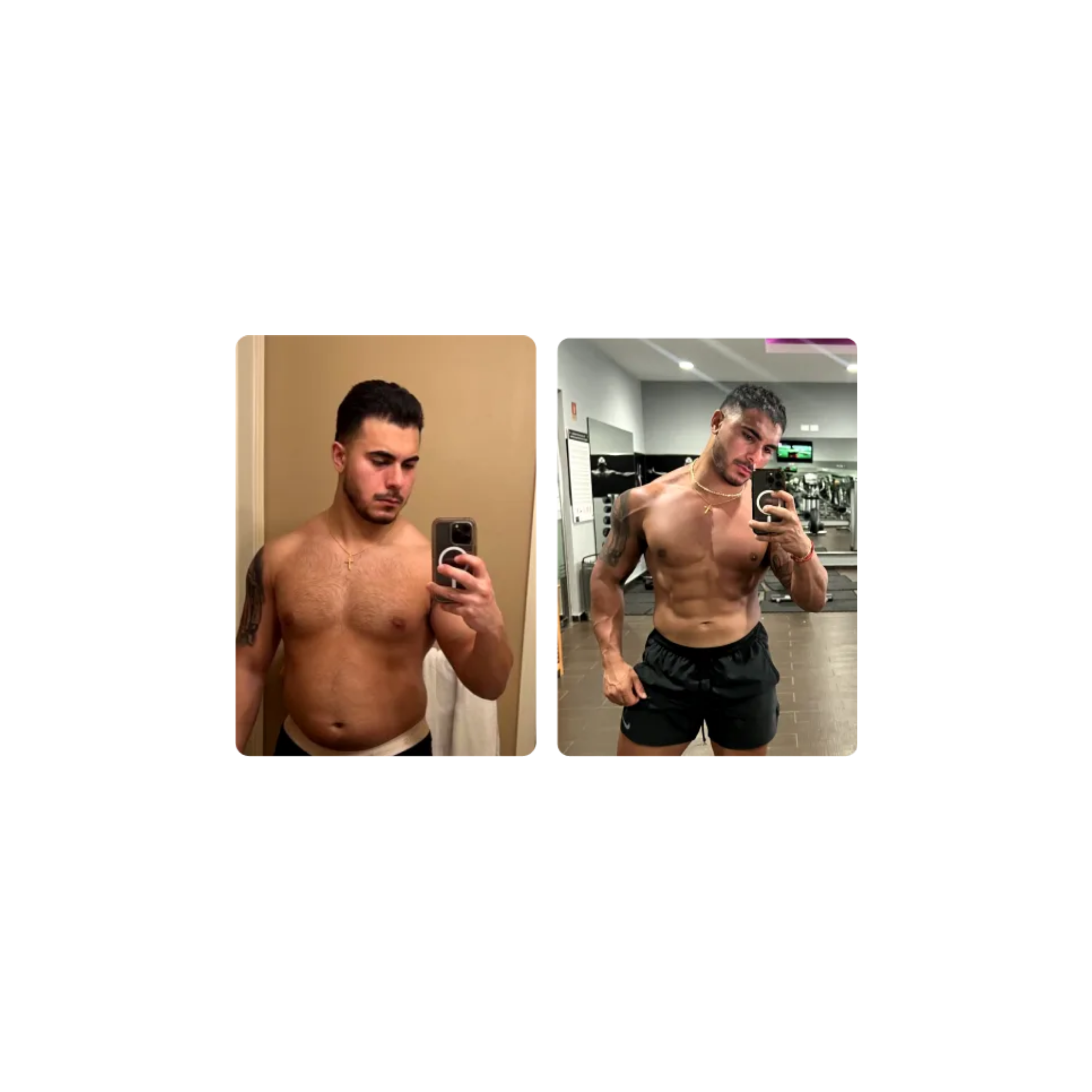Lucas's before and after photos