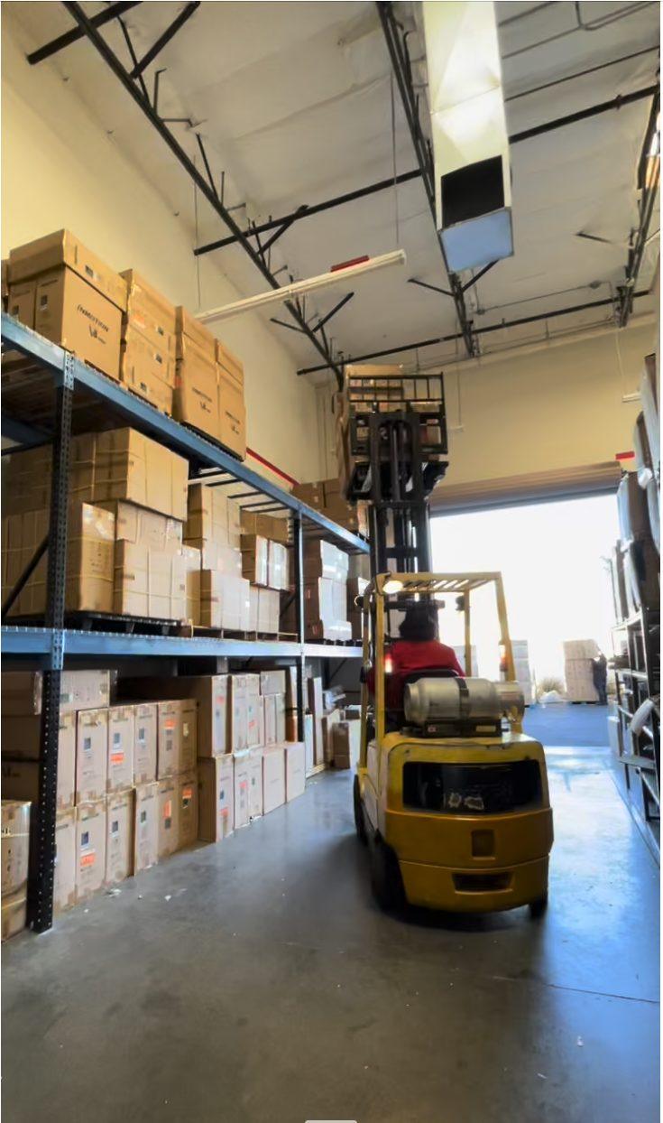 Inside the US warehouse