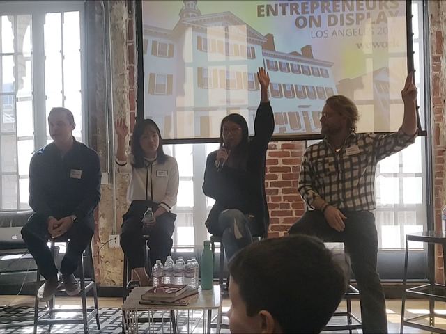 Rose Song Wang speaking on the Dartmouth Entrepreneurs on Display panel in Los Angeles
