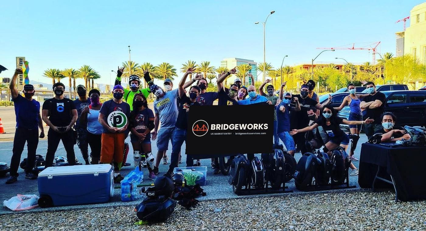 The Bridgeworks team and riding community