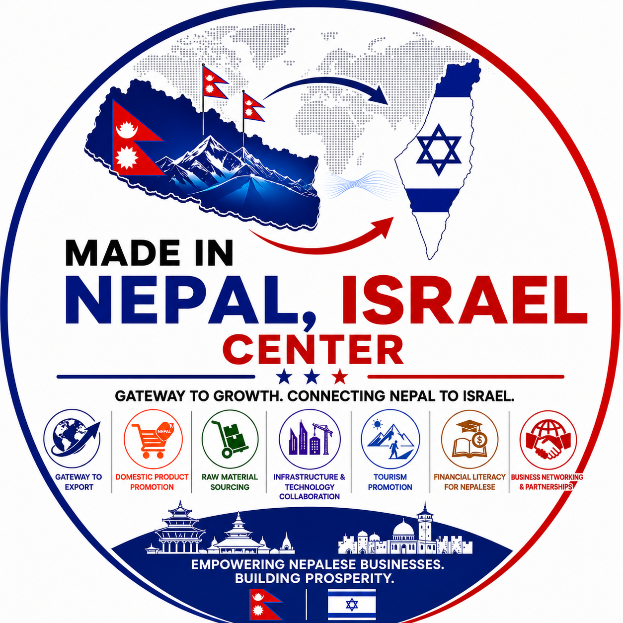 Made in Nepal, Israel Center logo