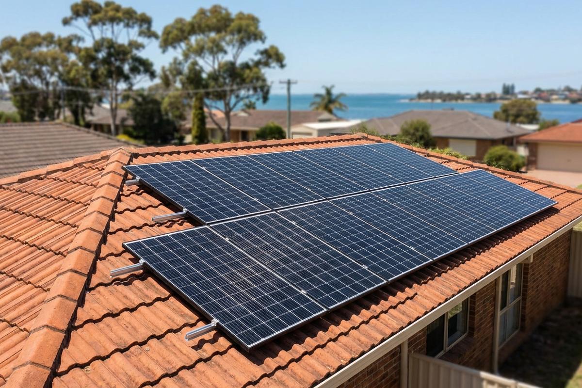 Rooftop solar on a peninsula home