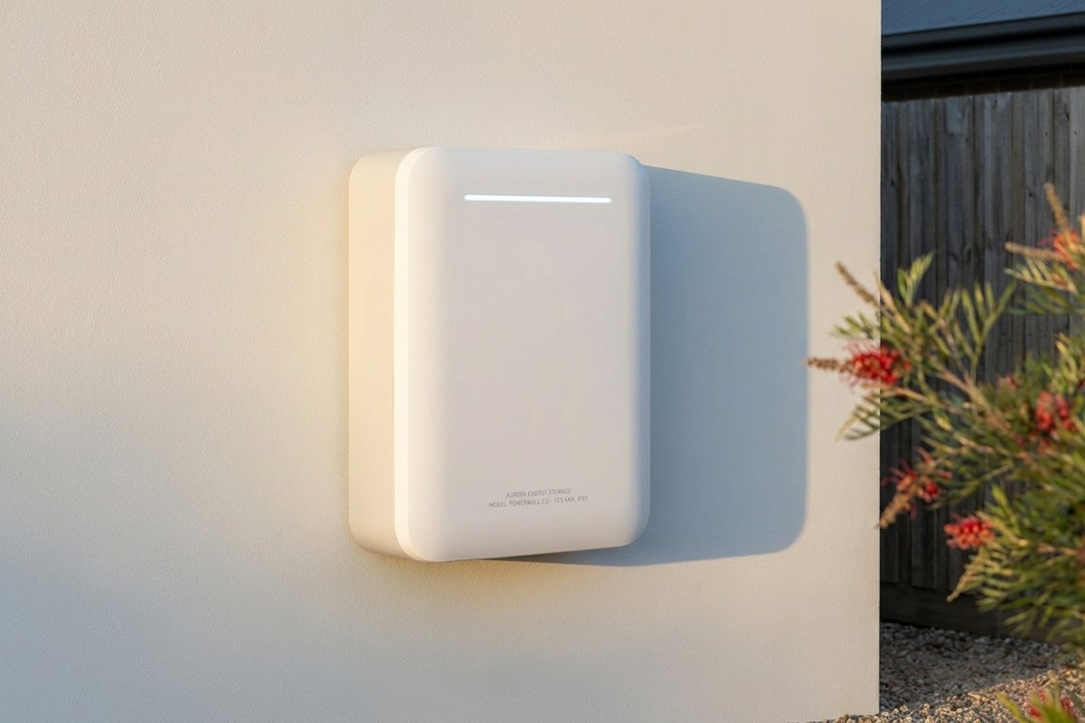 Premium wall-mounted home battery installed by accredited Central Coast battery installers
