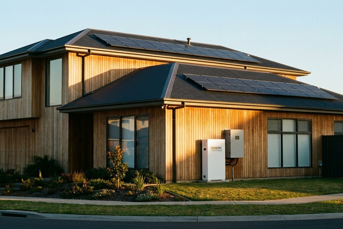 Completed solar and battery package on a Central Coast home