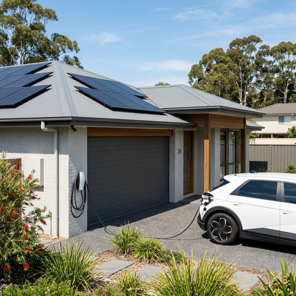 Solar-integrated EV charging at a Central Coast home