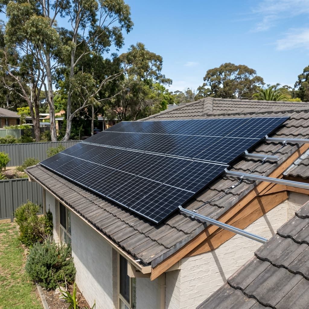 Panels added to an existing solar system on a Central Coast roof